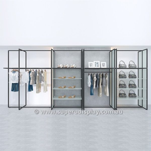 Wall Mounted Wall Clothing Racks Custom Made Shop Fittings for Retail