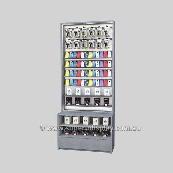 Wall Stand Cell Phone Case Display Rack Custom Made Shop Fittings for